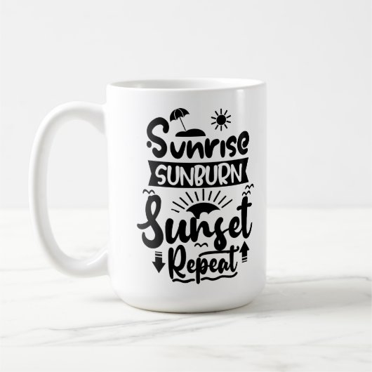 Sommerurlaubsthema Kaffeetasse (Links)