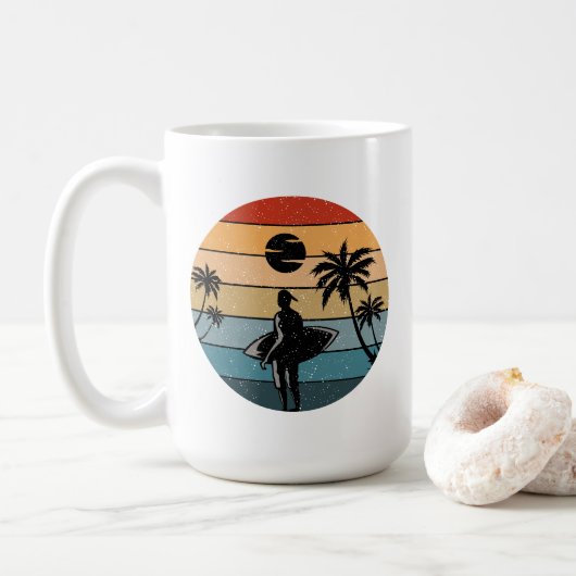 Sommerurlaubsthema Kaffeetasse (Mit Donut)