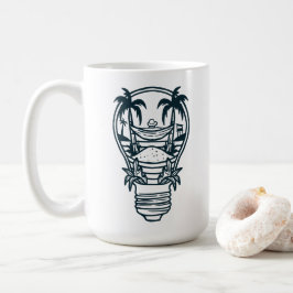 Sommerurlaubsthema Kaffeetasse