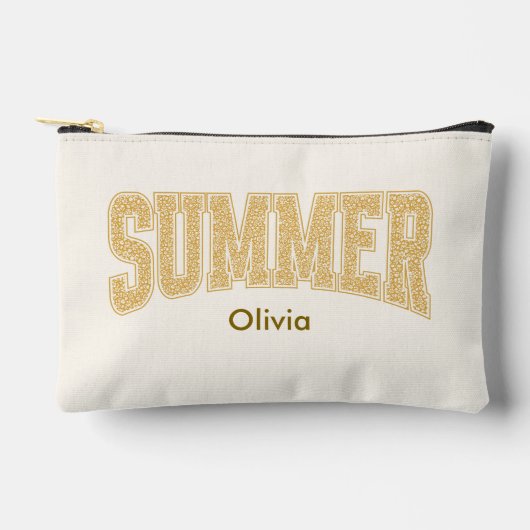 Sommervarsity Sunset Ditzy Floral Makeup Zubehörtasche (Vorderseite)