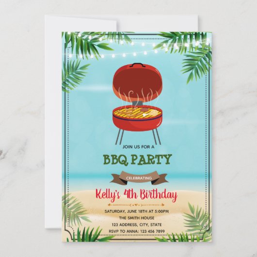 Sommerveranstaltung Grillen Einladung (Vorderseite)