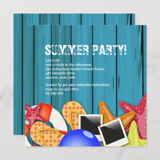 Sommerveranstaltungen Einladung (Vorne/Hinten)