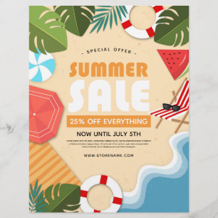 Sommerverkauf Einzelhandelsverkauf Werbung Flyer