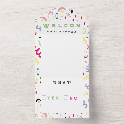 Sommervibe. All In One Einladung (Innen Boden)