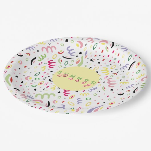 Sommervibe. Pappteller (Schrägansicht)