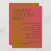 Sommervibe parallel zu den warmen Farblinien Einladung (Vorne/Hinten)