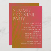 Sommervibe parallel zu den warmen Farblinien Einladung (Vorne/Hinten)