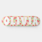 Sommervibe Wassermelone Custom Skateboard (Horizontal)