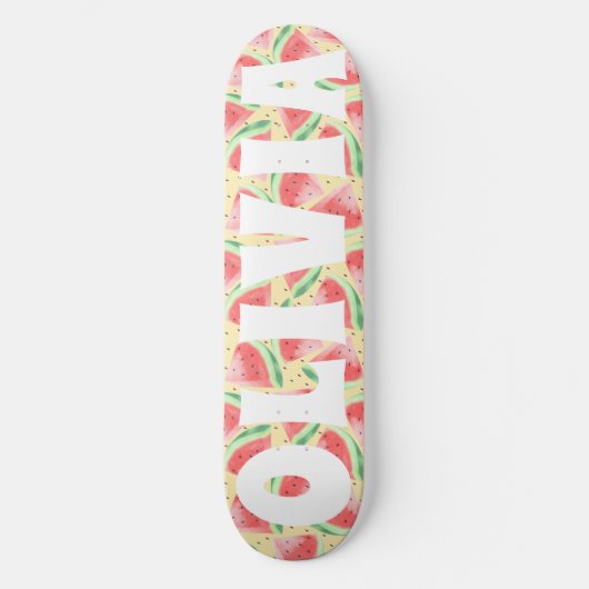 Sommervibe Wassermelone Custom Skateboard (Vorderseite)