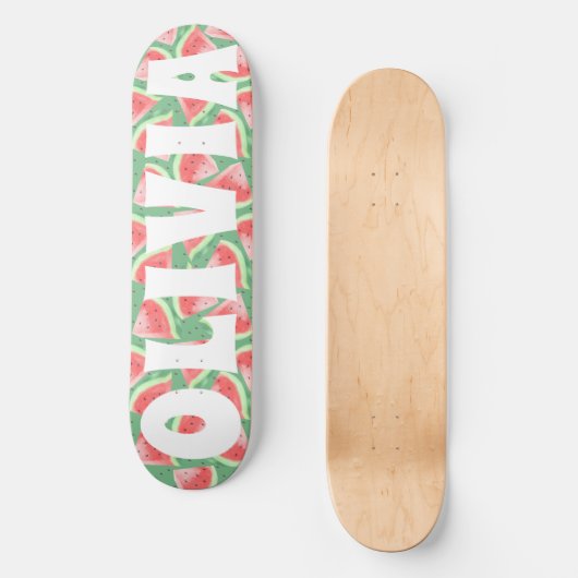 Sommervibe Wassermelone Custom Skateboard (Vorderseite)