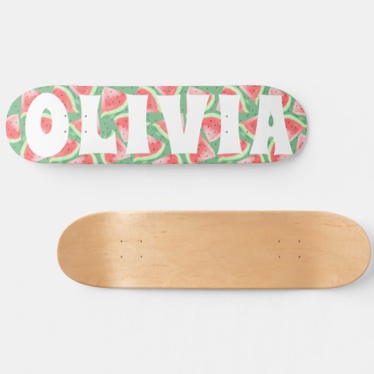 Sommervibe Wassermelone Custom Skateboard (Horizontal)