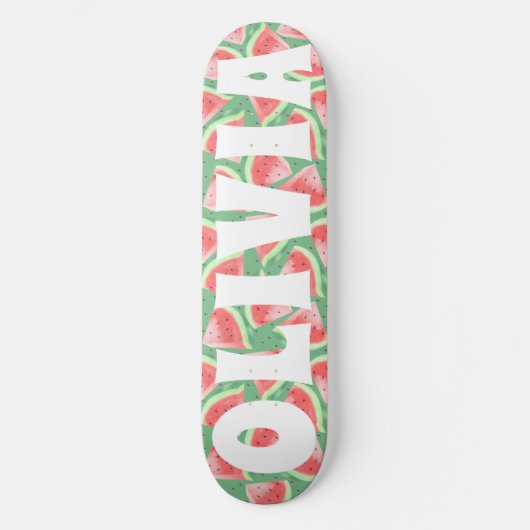 Sommervibe Wassermelone Custom Skateboard (Vorderseite)