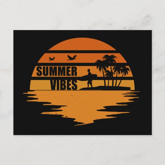Sommervibes Familienurlaub Postkarte (Vorderseite)