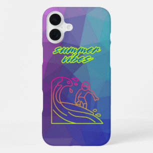 Sommervibes Junge surfen iPhone 16 Plus Hülle
