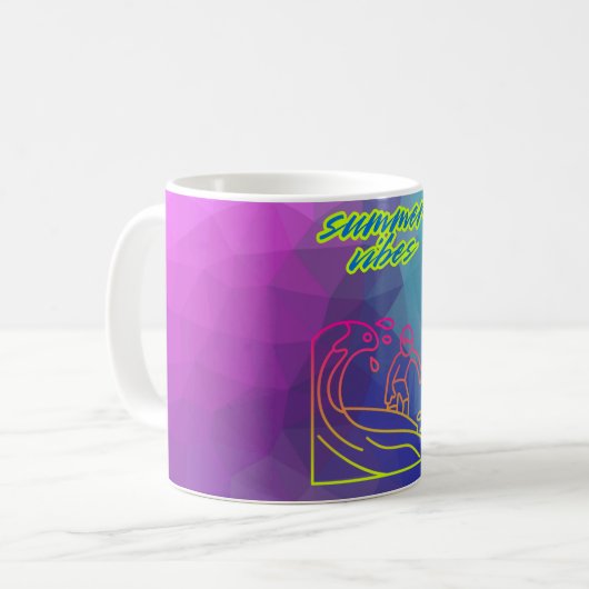 Sommervibes Junge surfen Kaffeetasse (Vorderseite Links)
