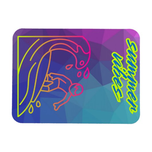 Sommervibes Junge surfen Magnet (Horizontal)