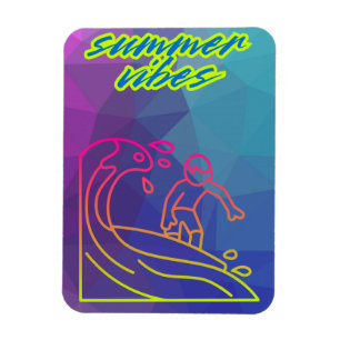 Sommervibes Junge surfen Magnet
