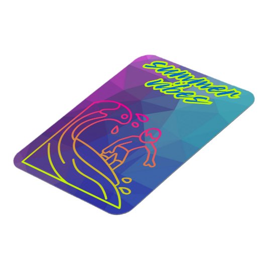 Sommervibes Junge surfen Magnet (Linke Seite)