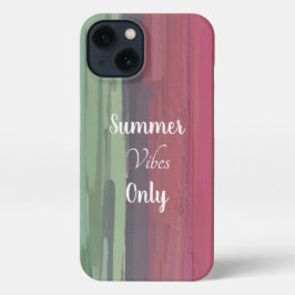 Sommervibes nur Typografie pink und grün iPhone 13 Hülle