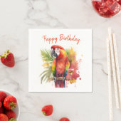 Sommervibes Parrot - Geburtstag Serviette (Beispiel)