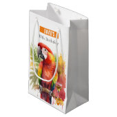 Sommervibes Parrot - Geburtstagsparty - Kleine Geschenktüte (Vorderseite Schrägansicht)