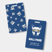 Sommervibes Pillbulle Lehrersaalpass Ausweis (Vorder- & Rückseite)