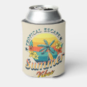 Sommervibes - Tropische Flucht Dosenkühler (Kanne Rückseite)