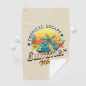 Sommervibes - Tropische Flucht Golfhandtuch (Insitu)