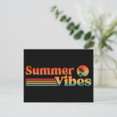 SOMMERVIBES VINTAGER SONNENURLAUB POSTKARTE (Stehend Vorderseite)