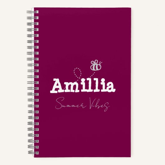 Sommervillen mit Monogramm-Namen elegant Notizblock (Vorderseite)