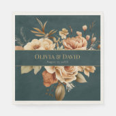 Sommerwald-Hexen-Türkis-Hochzeitsservietten Serviette (Vorderseite)