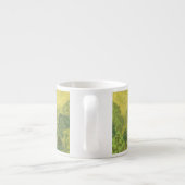 Sommerwald, Wollmalerei, Bäume grün & gelb Espressotasse (Rückseite)