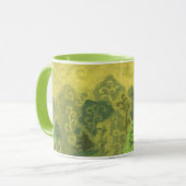 Sommerwald, Wollmalerei, Bäume grün & gelb Tasse (Vorderseite Links)