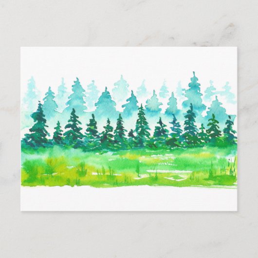 Sommerwaldlandschaft. Postkarte (Vorderseite)