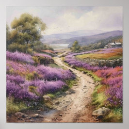 Sommerwärme Moorland Landschaft Landschaft Poster