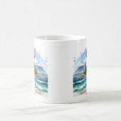 Sommerwasserfarbe Elche am Strand Kaffeetasse (Mittel)