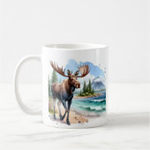 Sommerwasserfarbe Elche am Strand Kaffeetasse (Links)