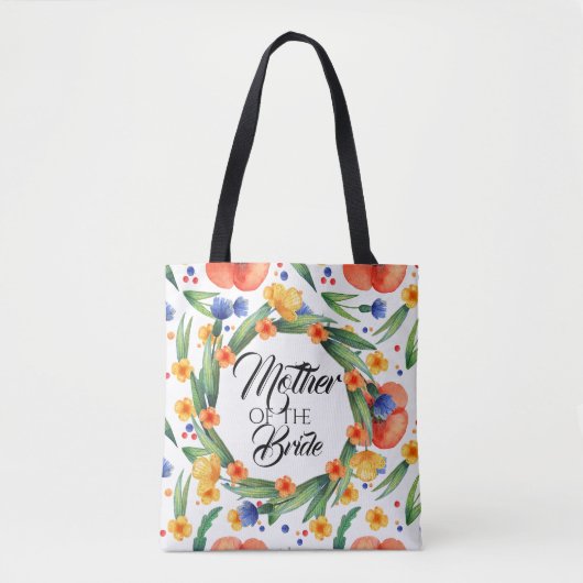 Sommerwasserfarbe Mutter der Brautkollage chic Tasche (Vorderseite)