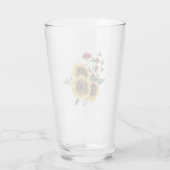 Sommerwasserfarbe Sonnenblume Glas (Rückseite)