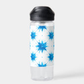 Sommerwasserflasche mit frischer geometrischer Bla Trinkflasche (Rückseite)