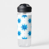 Sommerwasserflasche mit frischer geometrischer Bla Trinkflasche (Vorderseite)