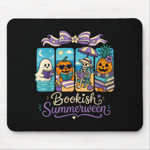 Sommerween Gruselfreund liest Buch gruselige Stimm Mousepad
