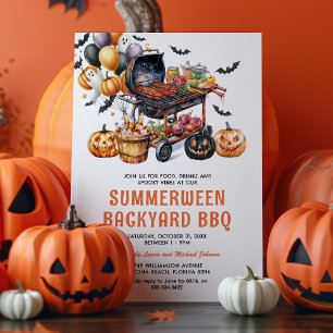 Sommerween-Halloween-Gartenparty-Einladung Einladung