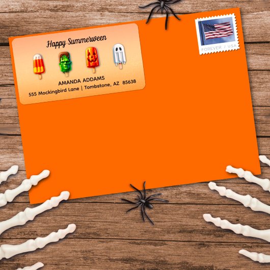 Sommerween Halloween Sommerparty Adressaufkleber