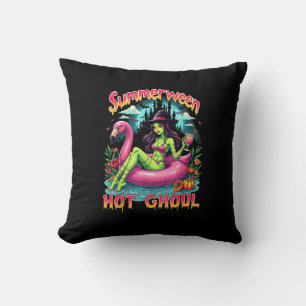 Sommerween Hexen Vibes Urlaub Halloween Lustig Pa Kissen