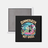 Sommerween-Hexen-Vibes-Urlaub Magnet (Vorderseite/Rückseite)