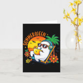 Sommerween Lustiger Geist Sommer Halloween Urlaub Karte (Gelbe Blume)