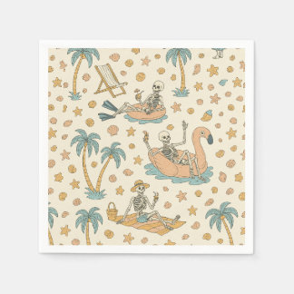 Sommerween-Party-Skelett-Servietten Serviette