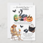 Sommerween-Party Sommer Pool Gothic Einladung (Vorderseite)