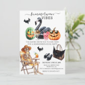 Sommerween-Party Sommer Pool Gothic Einladung (Stehend Vorderseite)